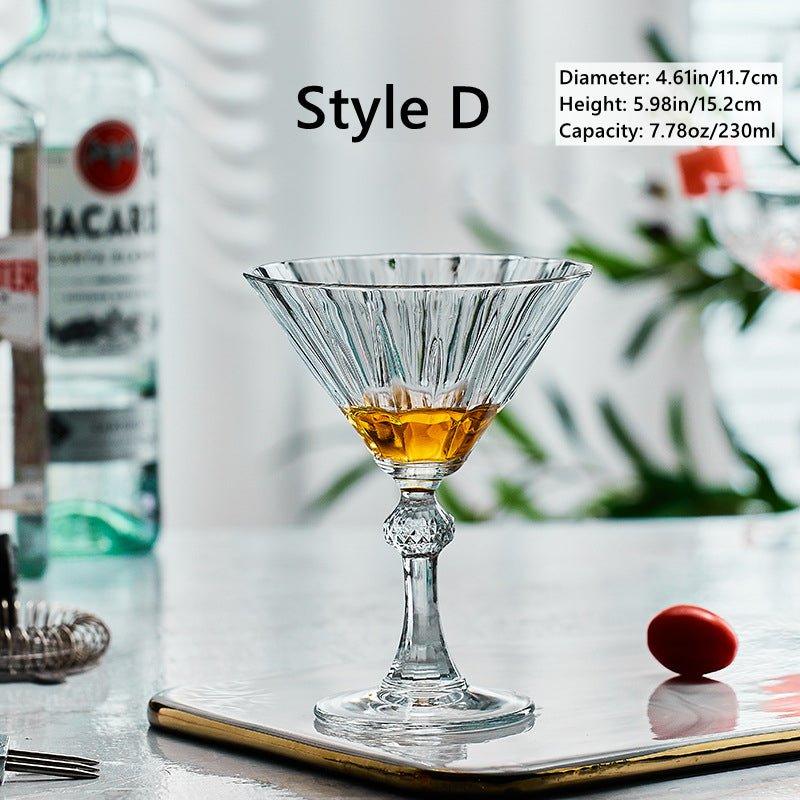 Patterned Martini Cocktail Glasses - MASU