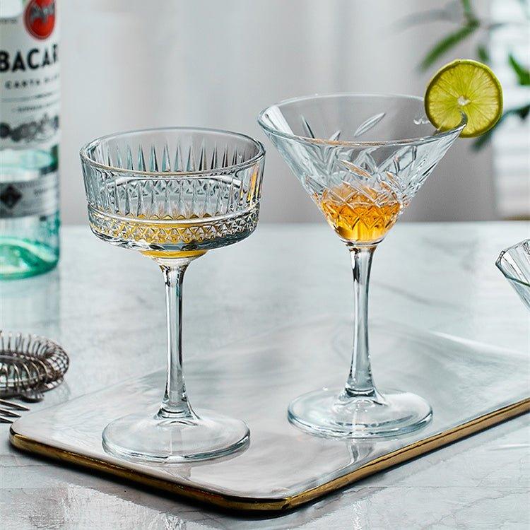 Patterned Martini Cocktail Glasses - MASU